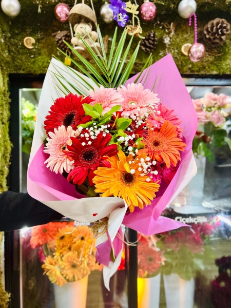 KARIŞIK GERBERA BUKETİ