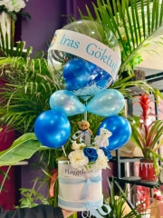 Kutuda Erkek Bebek Balon Aranjman