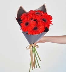 Kırmızı Gerbera 6 ADET Buketi