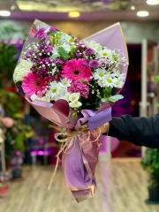 Pembe Gelbara Karışık Buket